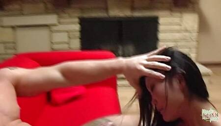 After This Lucky Guy Cum on This Sluts Pretty Face She Was Grinning so Widely