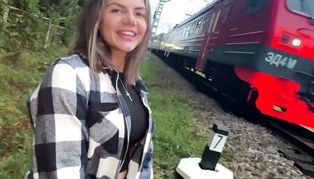 He came on the rails before the train did