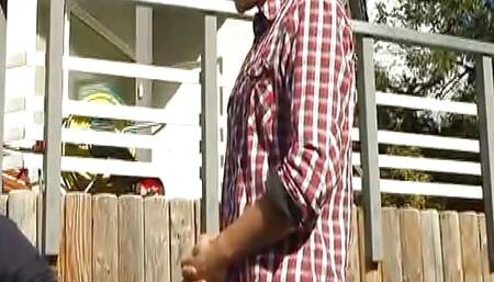 Hot German blonde whore fucked by several dudes