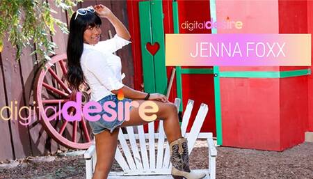 Busty Ebony Country Babe Jenna Foxx Toying her Pussy on a Farm by DigitalDesire