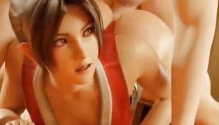 Guy licks the girl's pussy and then she sucks his dick and swallows his sperm - 3D Porn - Cartoon Sex