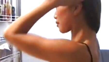Asian babe fucks one dude on the amateur casting but gets 2 cums form the fucker and cameraman