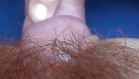 With Two Cock Rings Deep in the Hairy Pussy