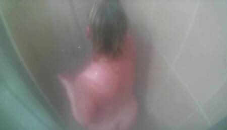 Lara Observed While Showering