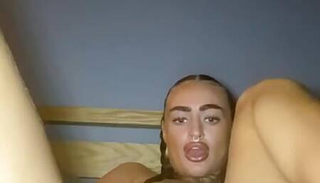 Thick Goth Teen Fingers Her Tattooed Ass