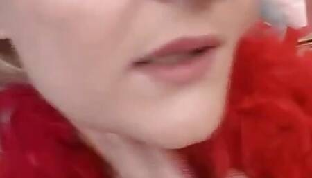 POV close-up video of nasty French blonde