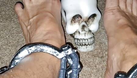 Halloween foot fetish play