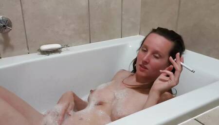 Sexy Smoking Bath Session