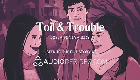 I fucked my girlfriend and her lesbian ex. Real couple. Amateur threesome. ASMR Porn