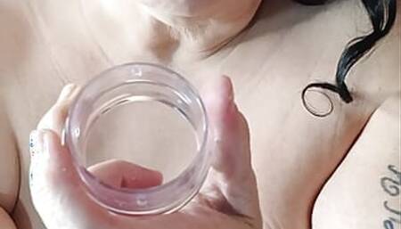 Squirting in a Cup Now Slurp That Pussy Slop up