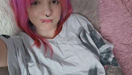 Close-Up Action: One Last Round with the Dildo Before Bed