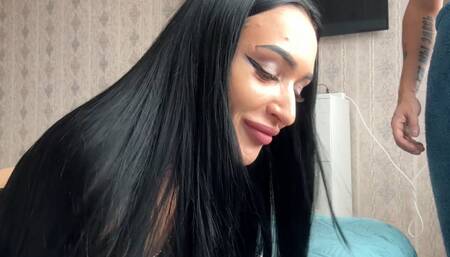 Gentle blowjob + HairJob