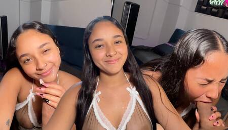 Nicolitits swallows my cum again, giving me a delicious Blowjob in exchange for a promo