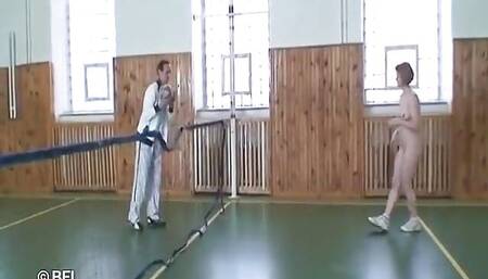 Old teacher young college girl