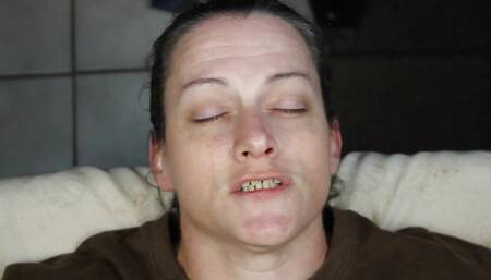 Blasted nut jiggles in my eye.