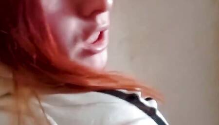 Fucked Me in the Stairwell While Parents Are at Home - Swallowed All Sperm - POV