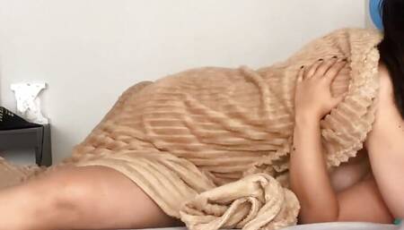 Hot and Very Wet Sex Under the Blanket