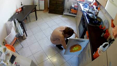 Kitchen blowjob.