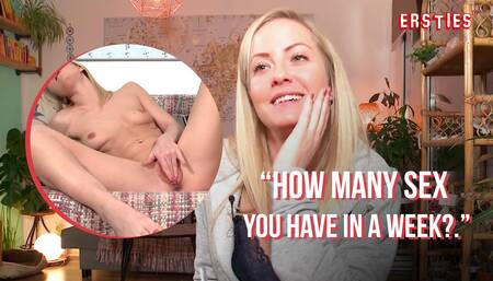 Ersties - Blonde Babe Sicilia Strokes Her Shaved Pussy