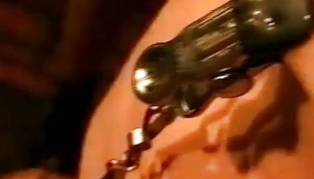 Bound and fucked in his asshole by mistress