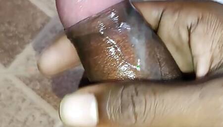 Making dick wet with cum ????