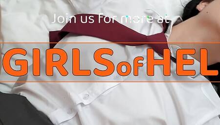 Edging practice with Asian school girl - he made me squirt like crazy