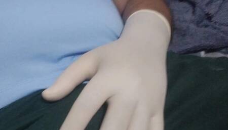 Fucked by a Dildo and Gloved!