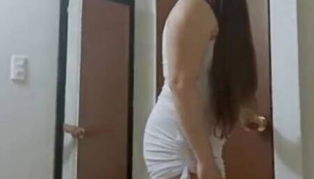 MY COLOMBIAN LATIN STEPSISTER WAS AT HOME AND ASKED ME TO SHOW HER MY DICK. SHE WAS VERY HORNY AND SHOWED ME HER BEAUTIFUL ASS.