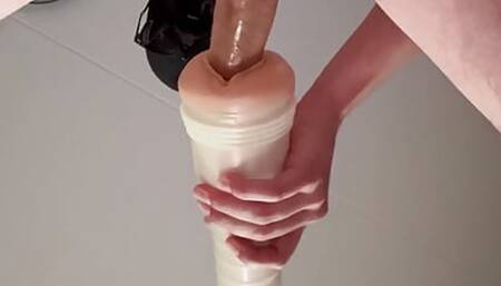 Dumping my load in my fleshlight