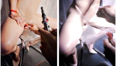 LAMULAND - TIED TO A CHAIR Part 2, SHE WILL HAVE TO HOLD BACK HER ORGASM WHILE HER CUNT, OVERSTIMULATED - ELECTRO PLUG