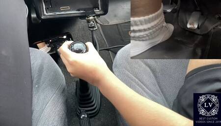 A SEXY DRIVING LESSON - Cinicluu Driving Lessons in a Fiat using keds sneakers, ballet flats and more with Flakax 720P MP4