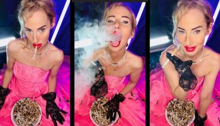 Princess Alina smokes a Marlboro 100 for u