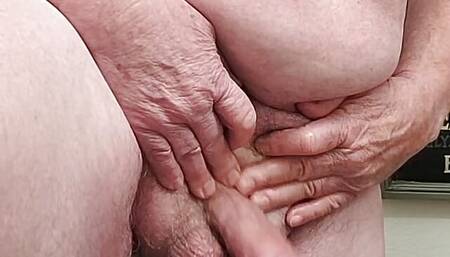 Oiled up and stroking
