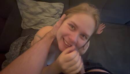 Can I Get Your Whole Cock in My Mouth? Blowjob with Deepthroat Attempt