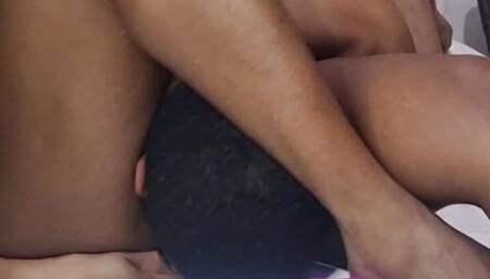 Stepsister cums on the tongue