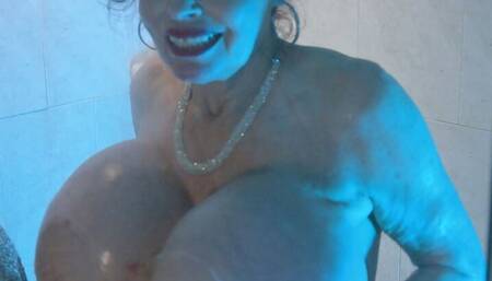 MiLF with HUGE TITS in the Shower