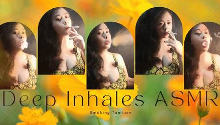 Deep Inhales ASMR - Smoking Cork 100s - Audible