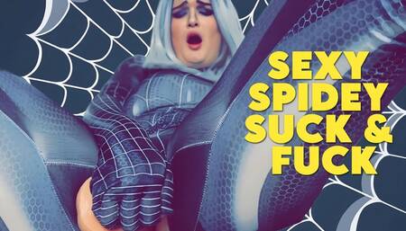 Sexy Spidey Suck & Fuck - Darcy James - Costume, Cosplay, Superheroine
