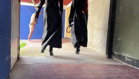 BQ Whipping Inferno in full Leather by Kalinda and The BootsQueen