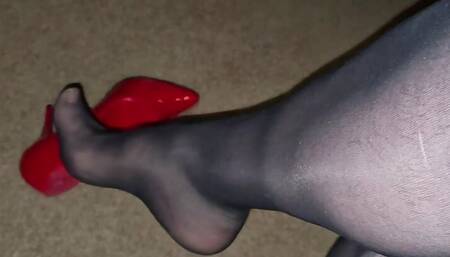 Louise Nylontease Nylon Stocking Tease