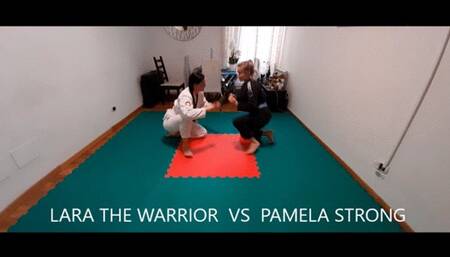 PAMELA STRONG VS LARA THE WARRIOR , 2ND CHALLENGE ( FEMALE WRESTLING AND HUMILIATION FOR LOSER )