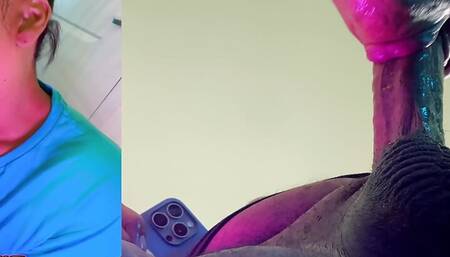 LATINA BBW SUCKS THE SOUL FROM BLACK COCK