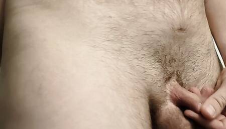 Young ftm trans masturbating small penis with pump