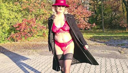 Autumn Outdoor Striptease