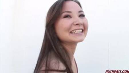 Tiny asian Kia gets her pussy stuffed with thick white meant