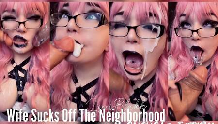 Wife Sucks off the Neighborhood Cuckold Fetish