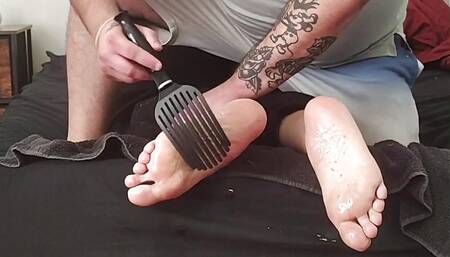 Hairbrush tickle torture
