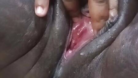 Wife getting fun with small cucumber ..