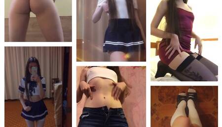 SFW TikTok Compilation: Brunette Dancing Trendy Tiktok Trends, Short Skirt, White Stockings, Thong, Leggings, Sexy Dancing