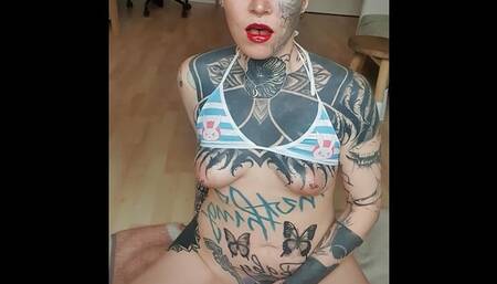 Fist Dildo masturbating two times